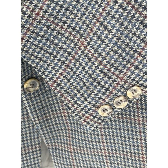 Brooks Brother 346 Herringbone Blazer Men 43 R Gray Multicolor Wool Jacket Suit - Picture 3 of 12
